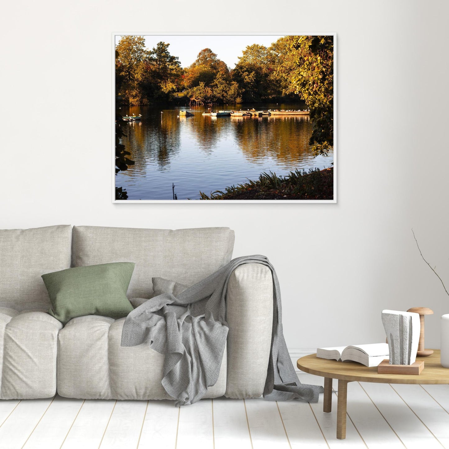 Golden Reflections on a Quiet Lake